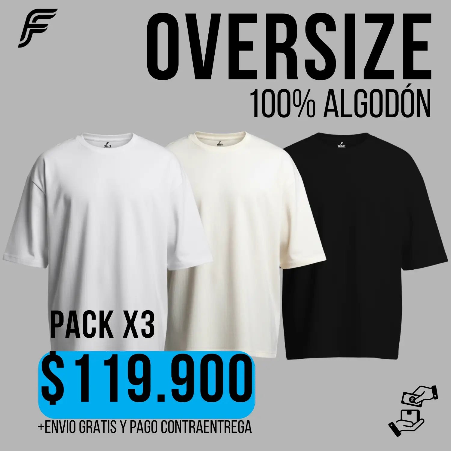 Pack x3 Camisetas de Hombre Oversize - 100% Algodón (Horma Americana) ⚡️🏆